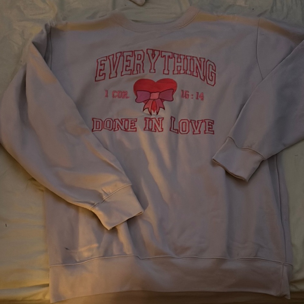 Cream Long Sleeve Crew Neck Sweater